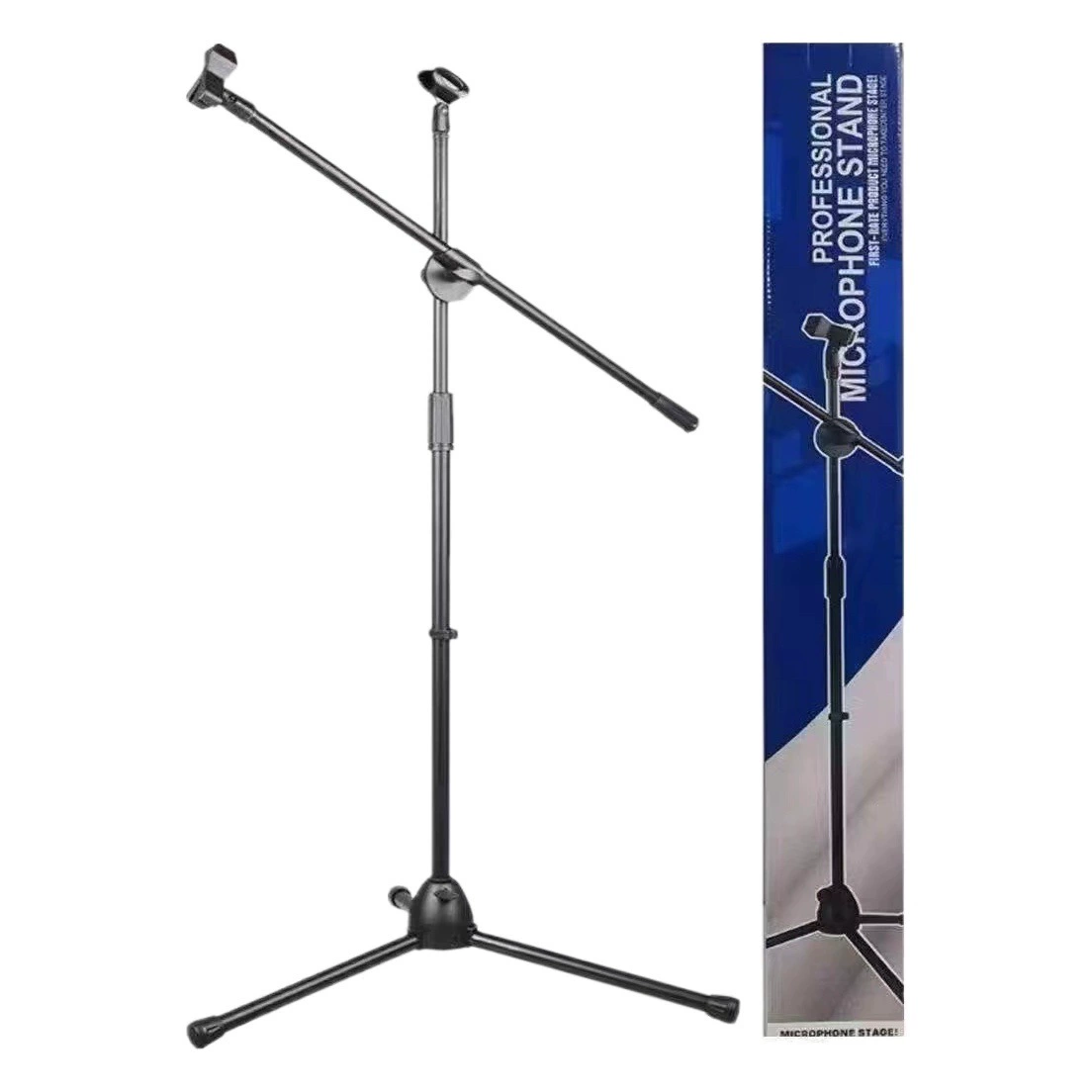 Напольная подставка для конденсаторного микрофона, караоке-стойка для мобильного телефона с высокой стабильностью для прямой трансляции.