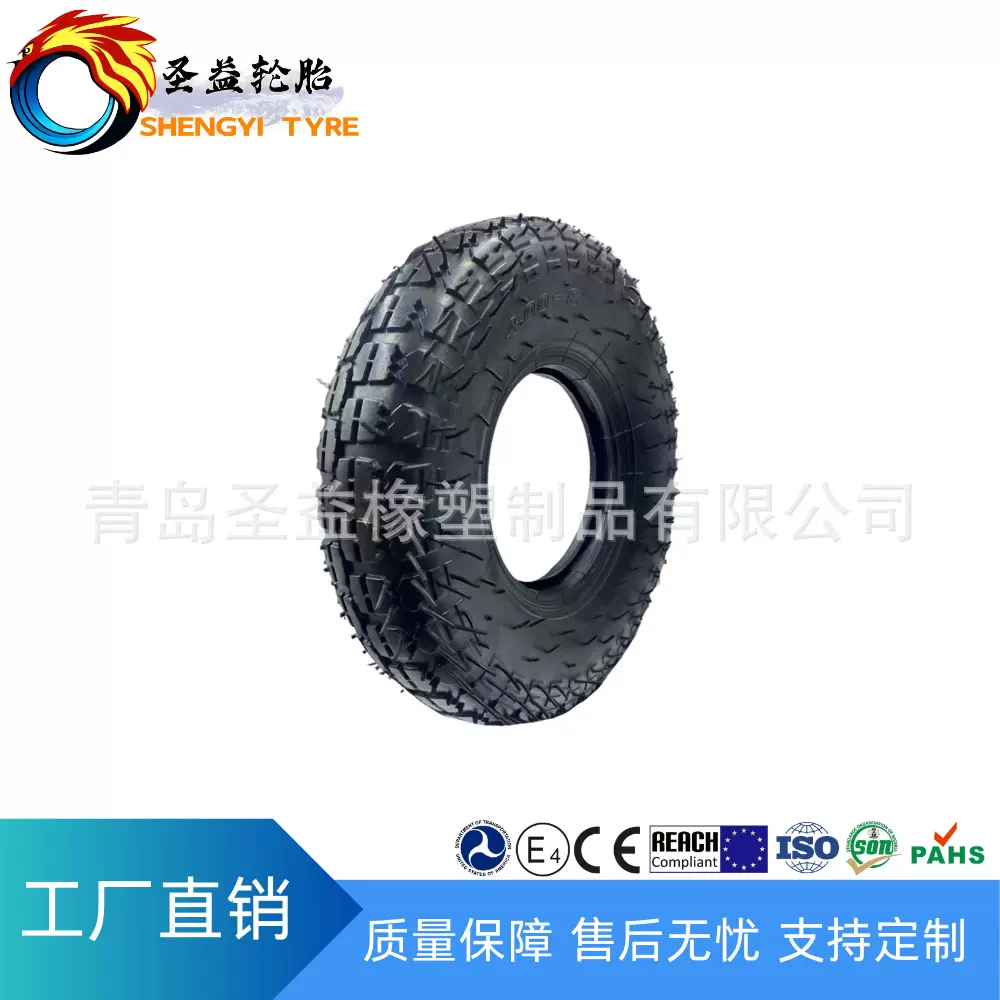 【厂家供应】4.00-6梳子花纹外胎手推车工具车充气轮胎批发 跨境