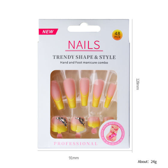 Cross-border Explosions Nail Wear Armor Hand and Foot Series Nail Art Finished Patch Fake Nail suit Wear Armor Wholesale