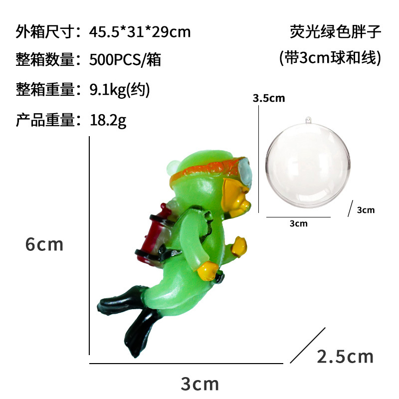 Nuevo adorno decorativo para acuarios de peces, con forma de cámara flotante verde, de color azul fluorescente, ideal para decoración de peceras.