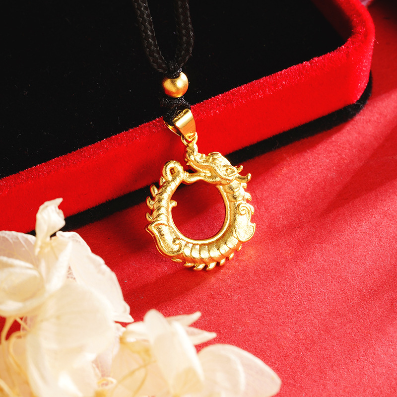 Vietnam shajin Xiangyun Dragon suéter collar hombres y mujeres de todo-Juego de largo tiempo no se desvanece Zodiaco colgante simulación nuevos accesorios