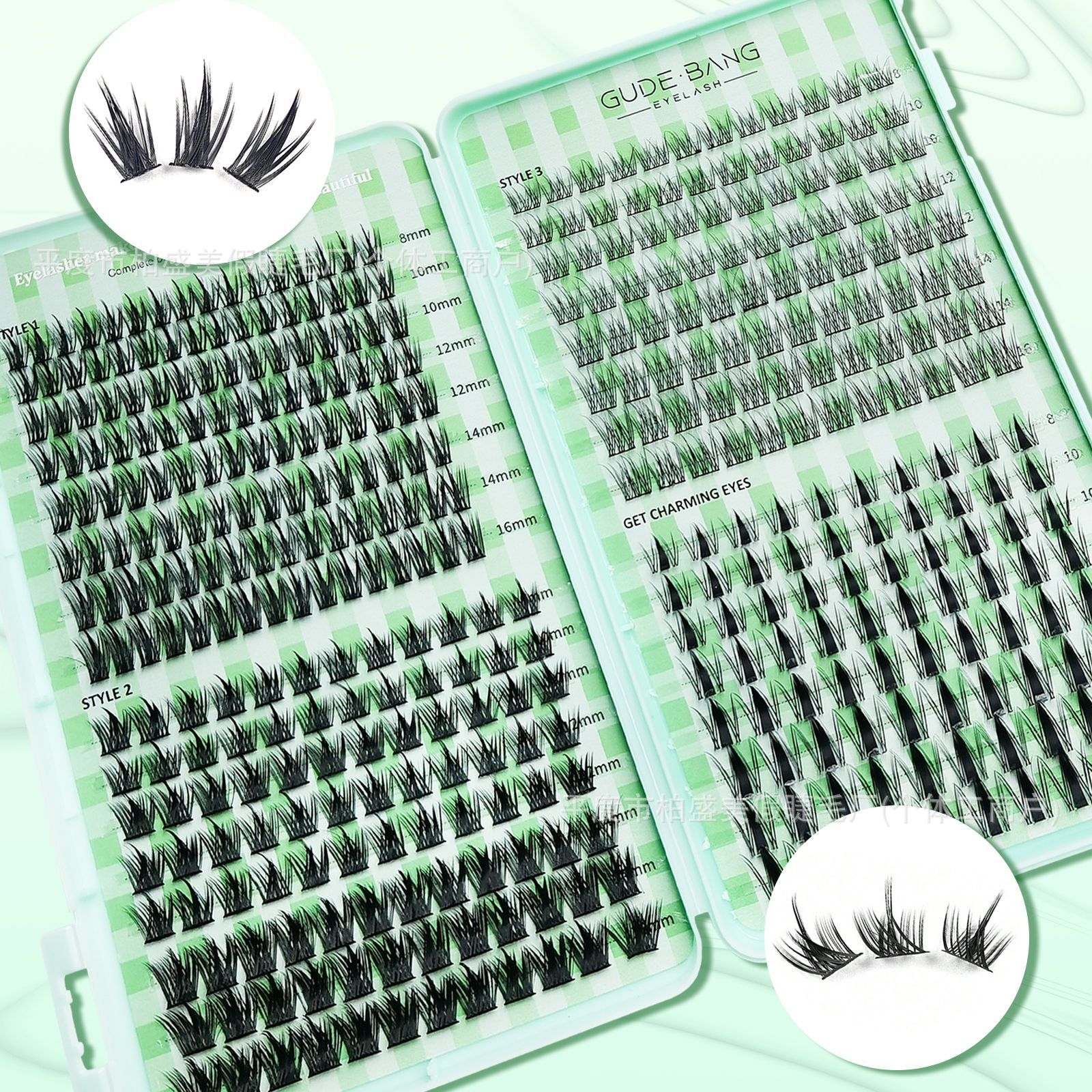 Nuevos productos transfronterizos 400 haces de pestañas DIY, pestañas falsas, pestañas salvajes, pestañas de cauda de pescado, pestañas falsas, pestañas falsas