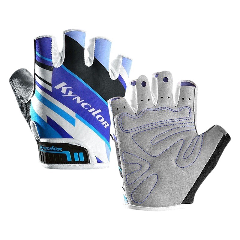 Verano nueva bicicleta al aire libre medio dedo guantes deportes fitness hombres y mujeres transpirable antideslizante dedo corto guantes de montar