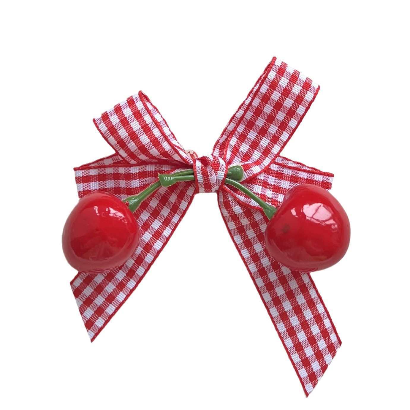 Accesorios DIY de Moño y Cereza de Tela Hecho a Mano para Manualidades DIY image 5
