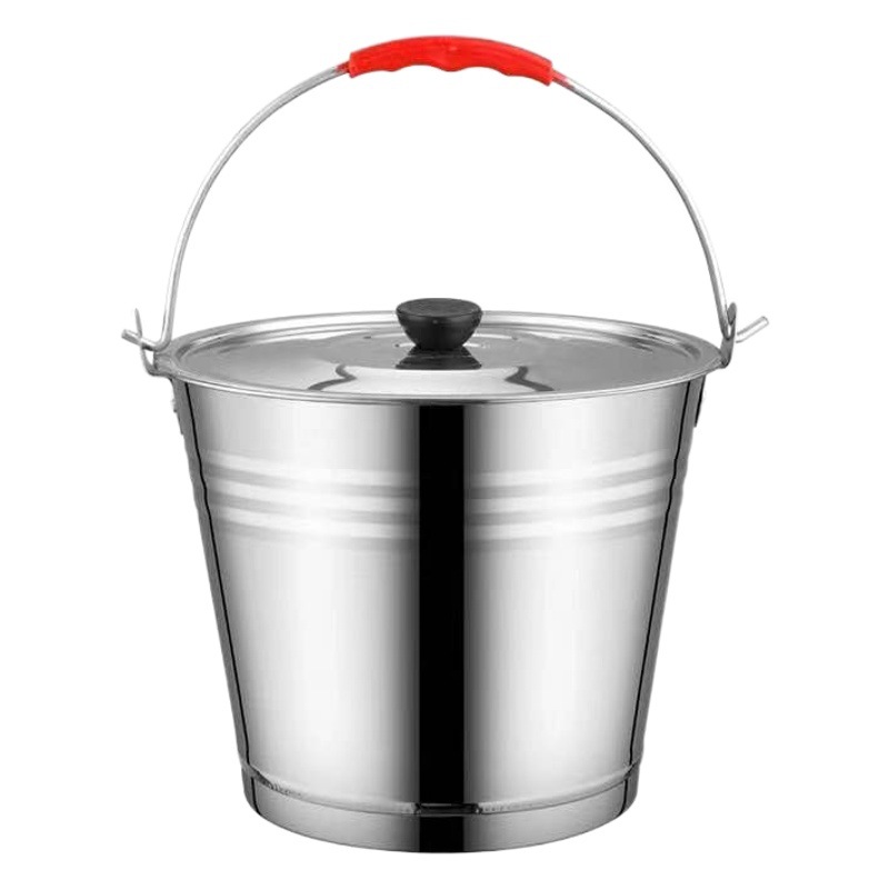 Large-capacity cleaning bucket thickened stainless steel bucket multi-use portable bucket stainless steel bucket