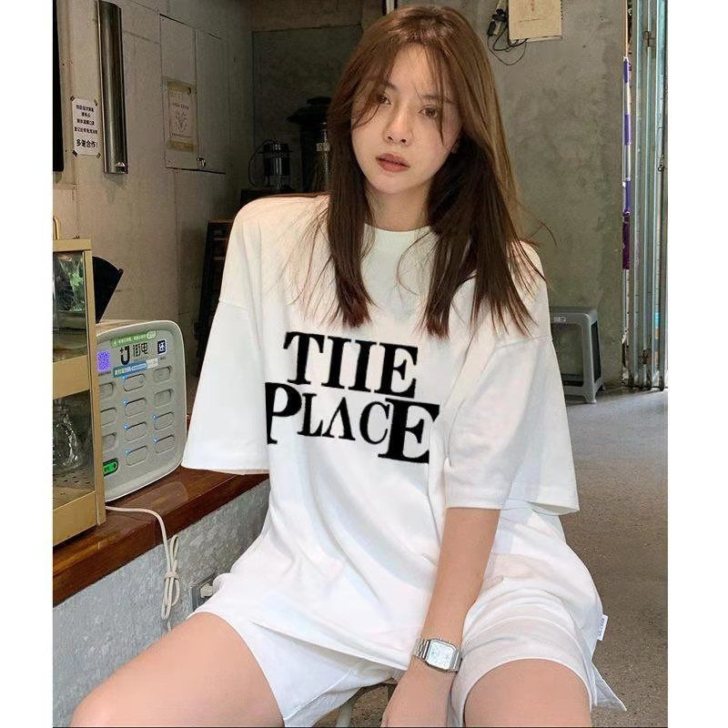 Foreign Trade 2025 Korean Style Short-Sleeved Shorts Two-Piece Spring and Summer Casual Suit for Women, Loose, Young and Sweet Outer Wear