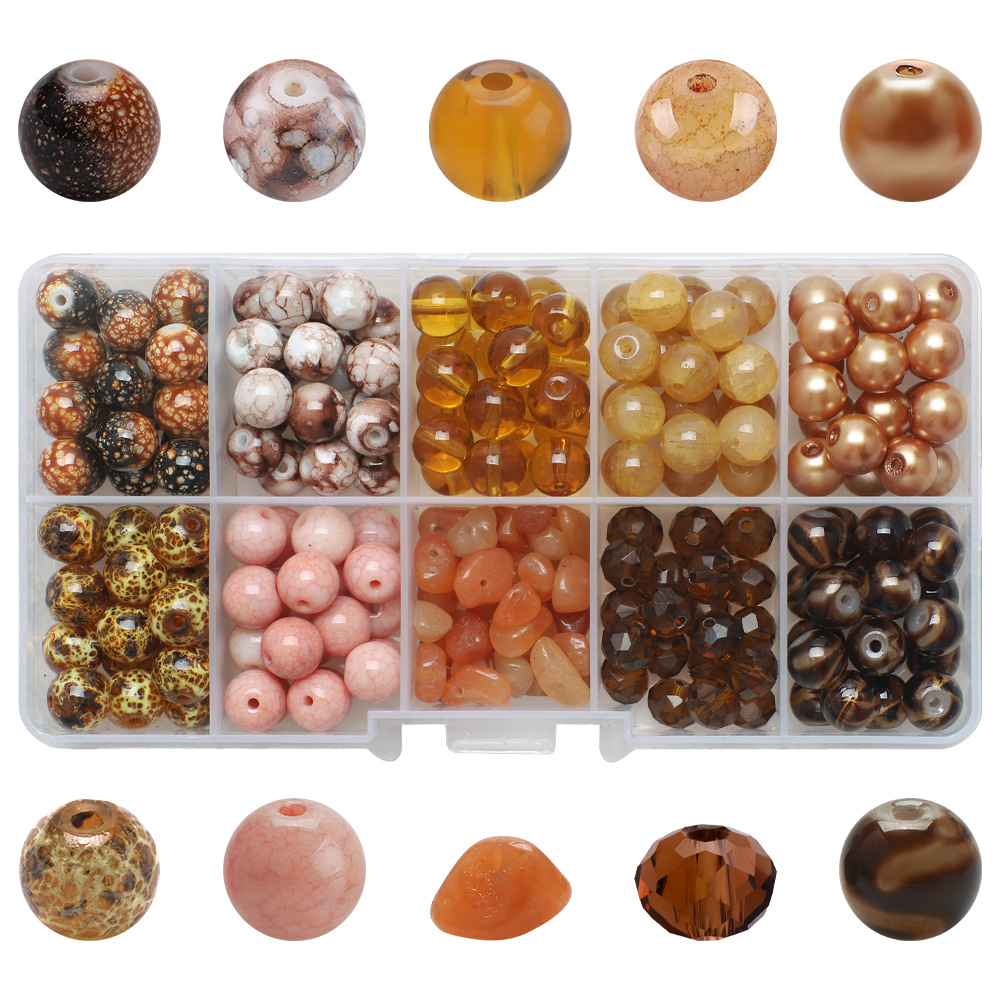 185g Weight Beads Jewelry Making Type Diameter 8mm Jewelry Making Size DIY Jewelry Accessories Classification 1 Set Quantity Glass Material Irregular, Round Pattern Plating Design Simple Style Style 1 Set Diameter 8mm Glass Irregular Round DIY Jewelry Accessories Beads 8
