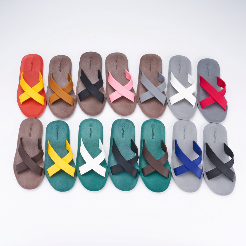 2024 new Thai imported beach bathroom outdoor waterproof non-slip home slippers for men and women