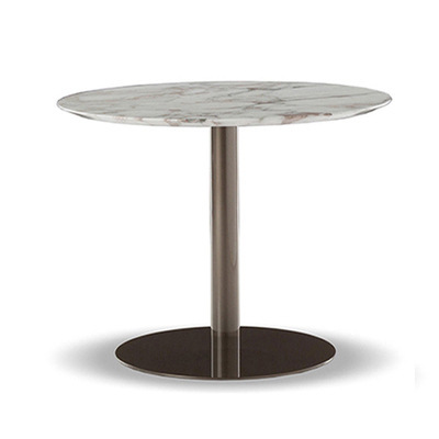 60CM 라운드 테이블 [스테인레스 스틸 발 + 록 플레이트]]