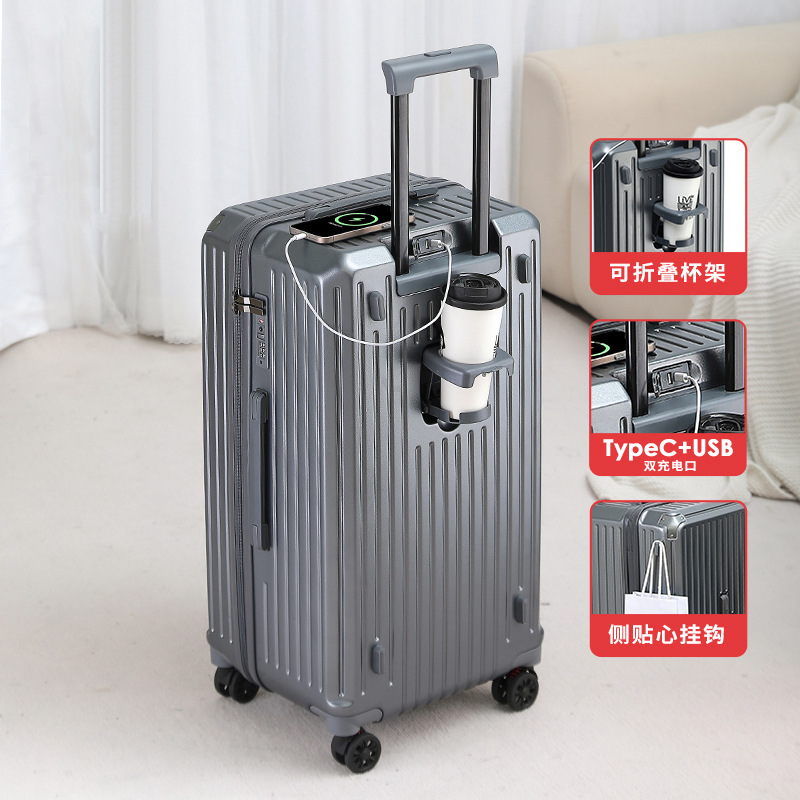 Caja con ruedas multifunción de carga de productos premium cuidadosamente seleccionada, maleta de 28 pulgadas de gran capacidad, freno femenino, contraseña de rueda universal, viaje