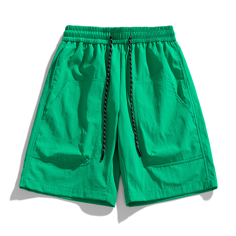 Original Casual Trendy Brand Striped Stitching Shorts Men's Loose Sports Basketball Five-point Pants Color-matching Printed Pants