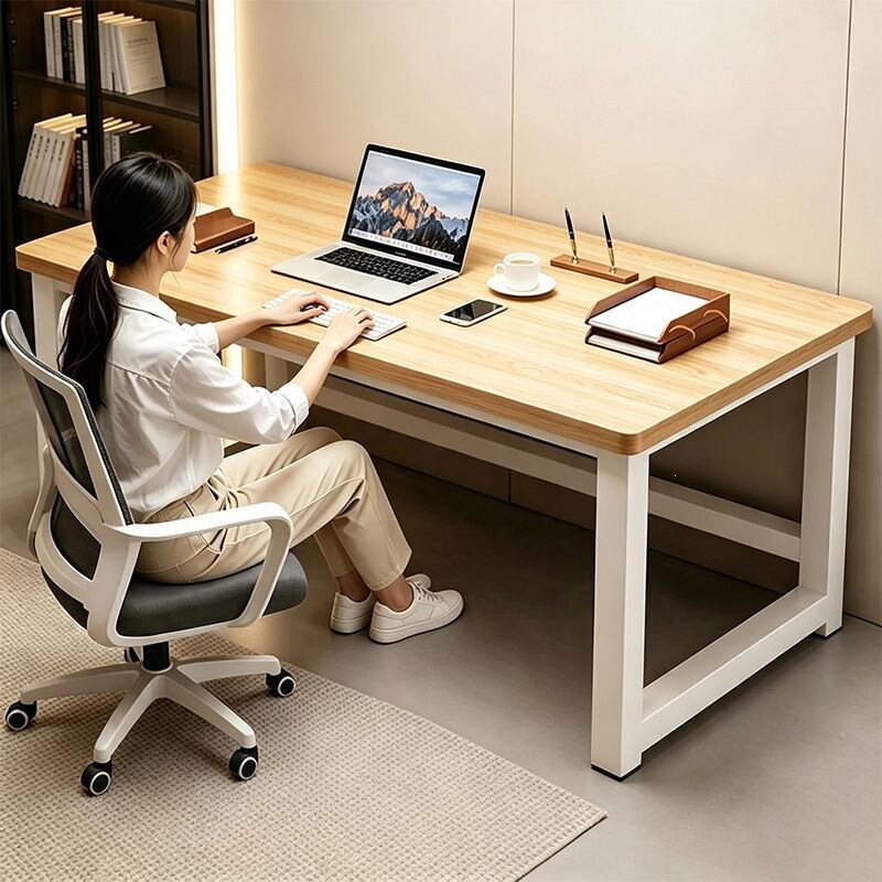 Computer desk, desktop, home study desk, simple study desk, suitable for rental apartments and bedrooms, modern and minimalist rectangular office desk