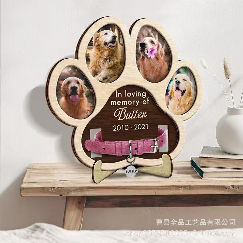 Customized Dog Pet Photo Commemorative Photo Frame Cute Dog Paw Shape Personalized Desktop Decoration Ornaments Pet Photo Customized Dog Pet Photo Commemorative Photo Frame Cute Dog Paw Shape Personalized Desktop Decoration Ornaments Pet Photo