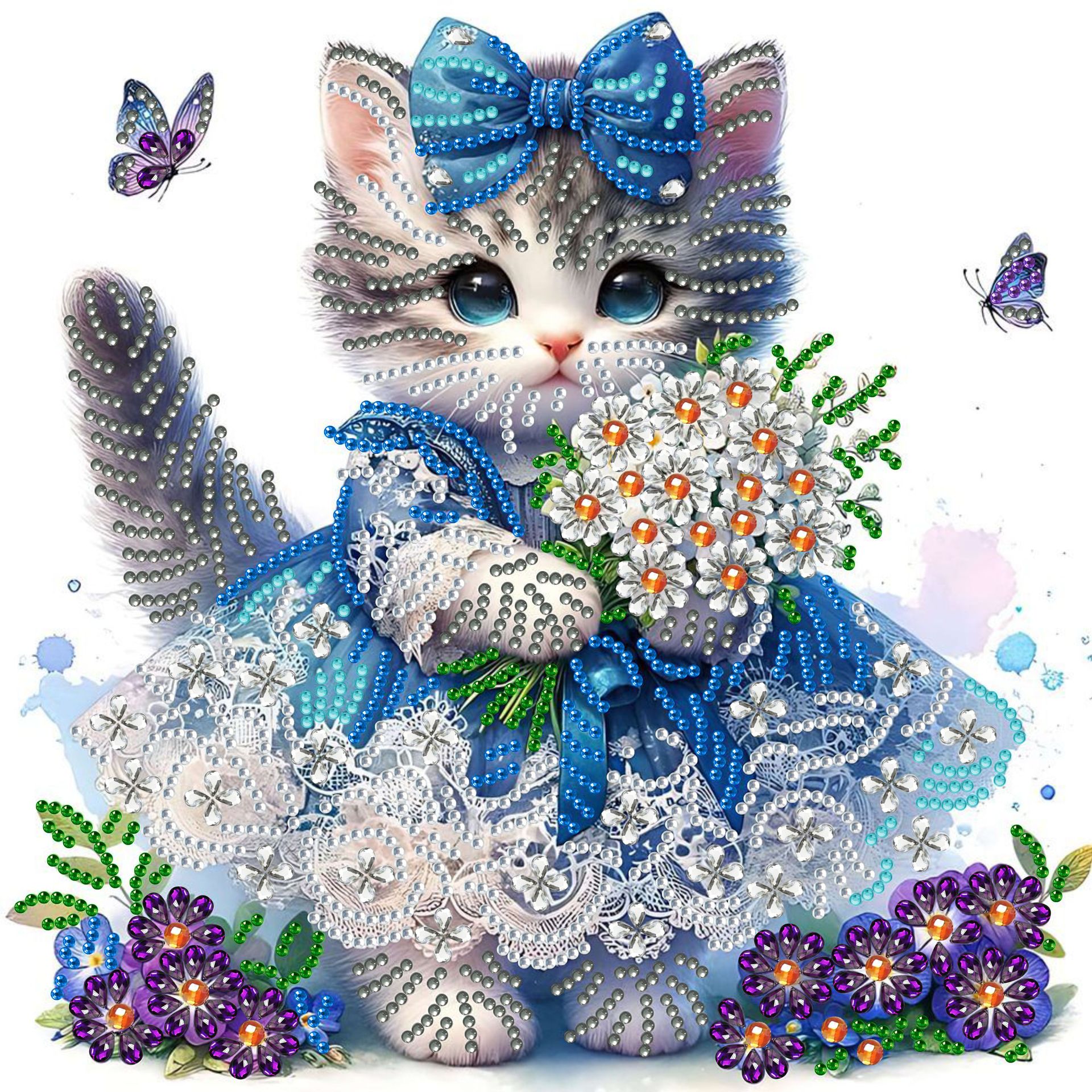 Pintura de Diamantes 5D con Forma Irregular de Princesa de Fantasía, Pintura de Diamantes DIY, Pintura de Diamantes con Puntos de Cristal, 30×30