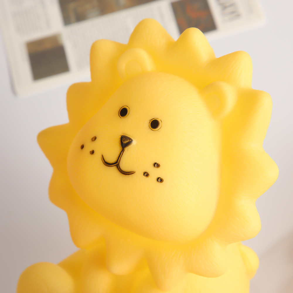 可愛獅子造型創意小夜燈兒童臥室護眼燈擺件卡通小夜燈玩具禮品