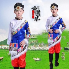 西藏民族舞蹈表演服装少数中年藏袍服男藏族舞台演出服饰成人藏式