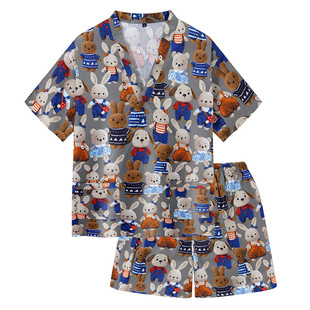 Women's Cotton Sweat steaming clothing plus size chest double-layer pedicure printed pajamas massage bath center men's vacation bathrobe