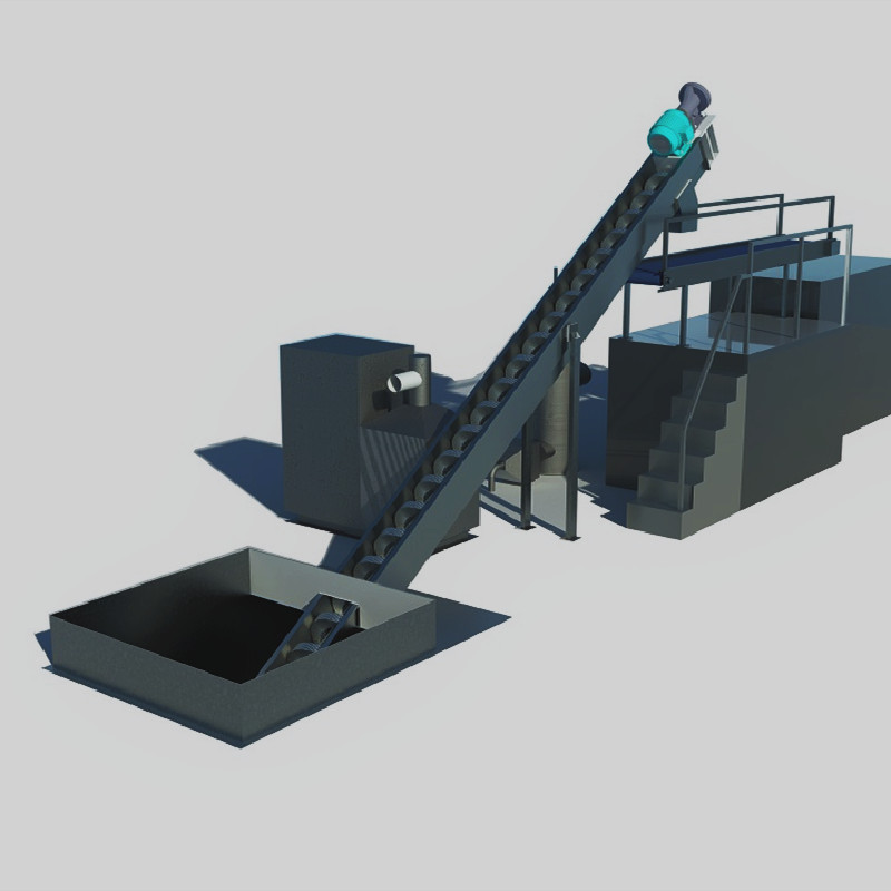 餐余垃圾压榨机 餐厨垃圾分选输送压榨脱水设备  双螺旋压榨机