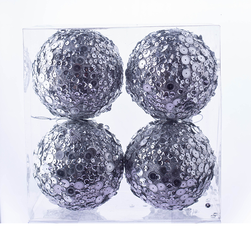 Árbol de navidad de plata suministros de navidad 10CM de espuma de navidad bola de navidad decoración del hogar colgante festival bola colgante de BRICOLAJE colgante