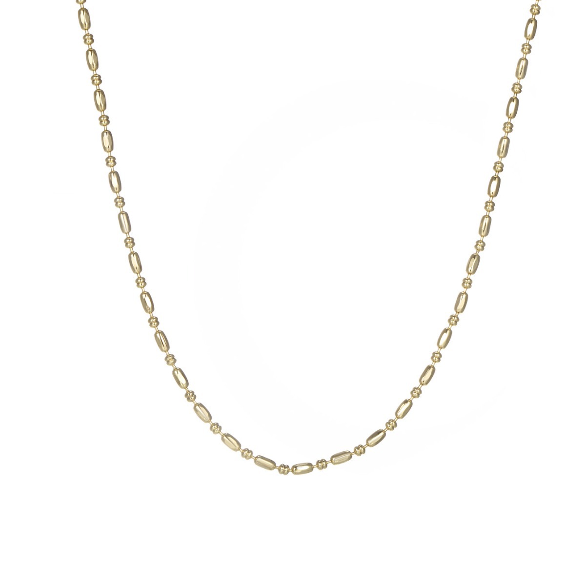 Xuping joyería latón dorado collar de cadena de bambú geométrico estilo europeo y americano simple collar de cadena para mujeres