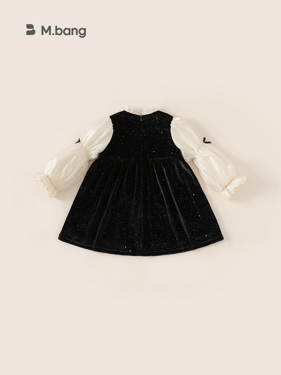 Youbao ropa para niños para niñas vestido de alta gama 2024 otoño e invierno nuevo estilo niños niñas bebé vestido de un año vestido de princesa