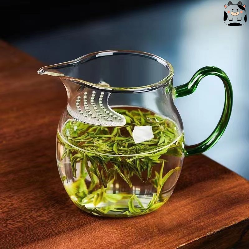 防爆加厚高硼硅玻璃月牙公道杯茶漏一体式大容量带过滤网严选同款