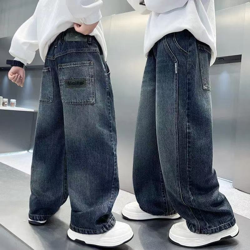 Boys' Spring and Autumn Jeans 2026 New Style, Straight-Leg Casual Pants for Older Boys, Loose Fit for Middle School Students, Wholesale and Dropshipping Boys' Spring and Autumn Jeans 2026 New Style, Straight-Leg Casual Pants for Older Boys, Loose Fit for Middle School Students, Wholesale and Dropshipping