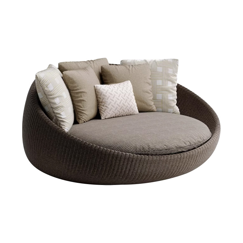 Sofá al aire libre tela de caña patio villa ocio silla de caña hotel terraza residencial impermeable solar tela de caña muebles