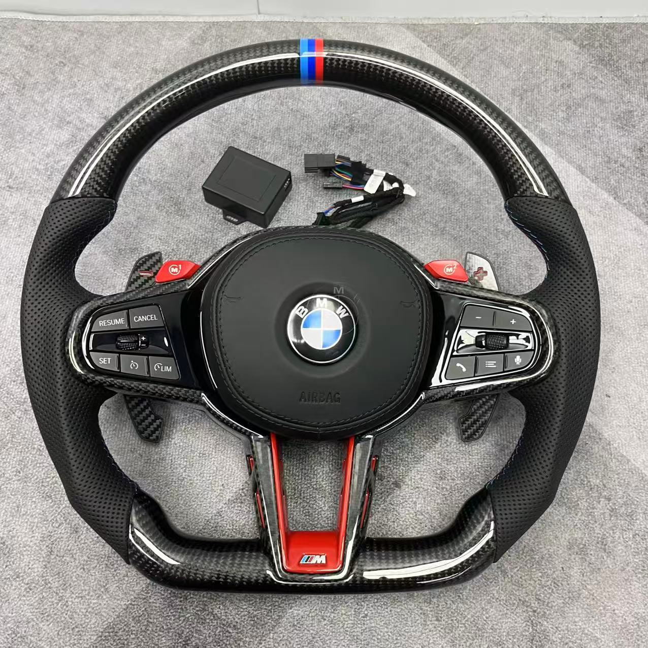 Manufacturer Customized Carbon Fiber Car Steering Wheel Modification Suitable for Bmw Series Cs Steering Wheel Processing Can Be Upgraded