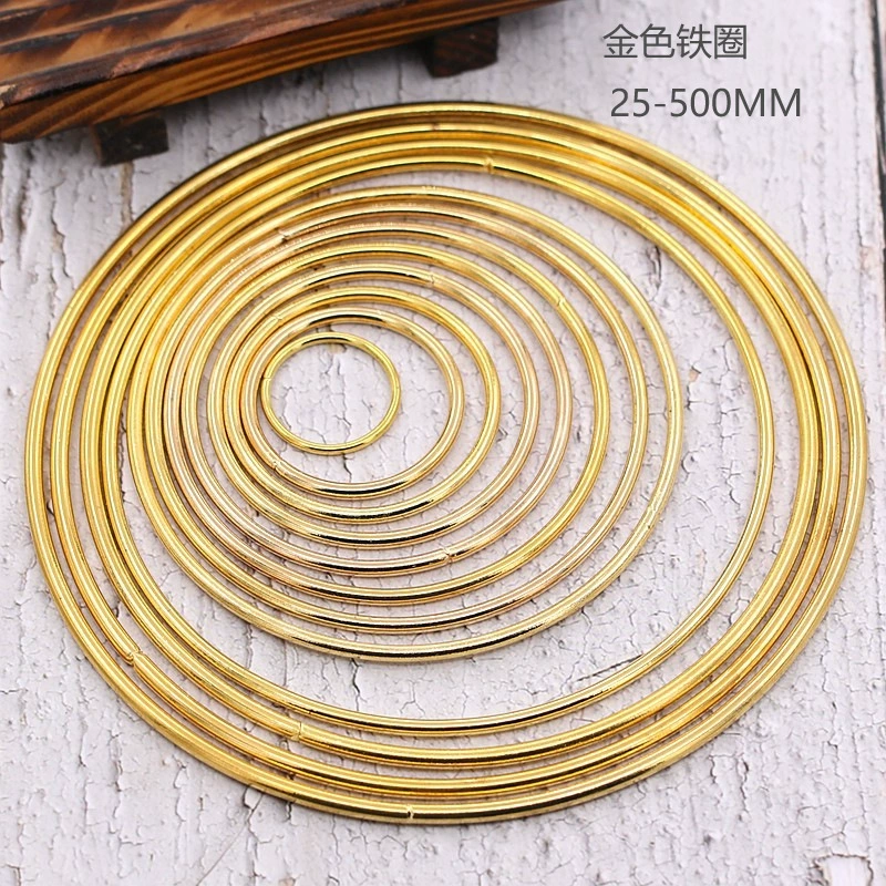 Ловец снов, железное кольцо, ювелирные изделия своими руками, материал ручной работы, аксессуары для одежды, свадебные аксессуары, гальваническое золото, большой круг, оптовая продажа