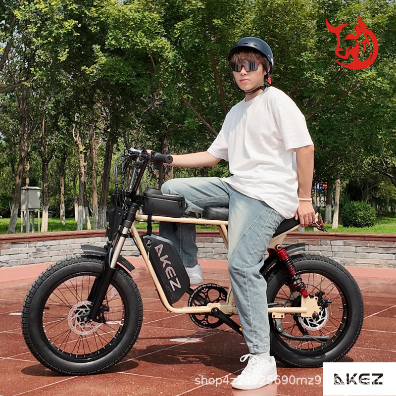 Akez 20inch American Version Retro Electric-Assisted Mountain Bike Carbon Steel Double Soft Tail Frame Off-Road Motorcycle Akez 20inch American Version Retro Electric-Assisted Mountain Bike Carbon Steel Double Soft Tail Frame Off-Road Motorcycle