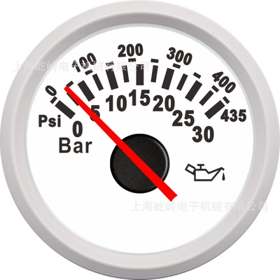 automobile instrument | Backlight 9-32V Voltage - white-frame-white-background-0-30bar