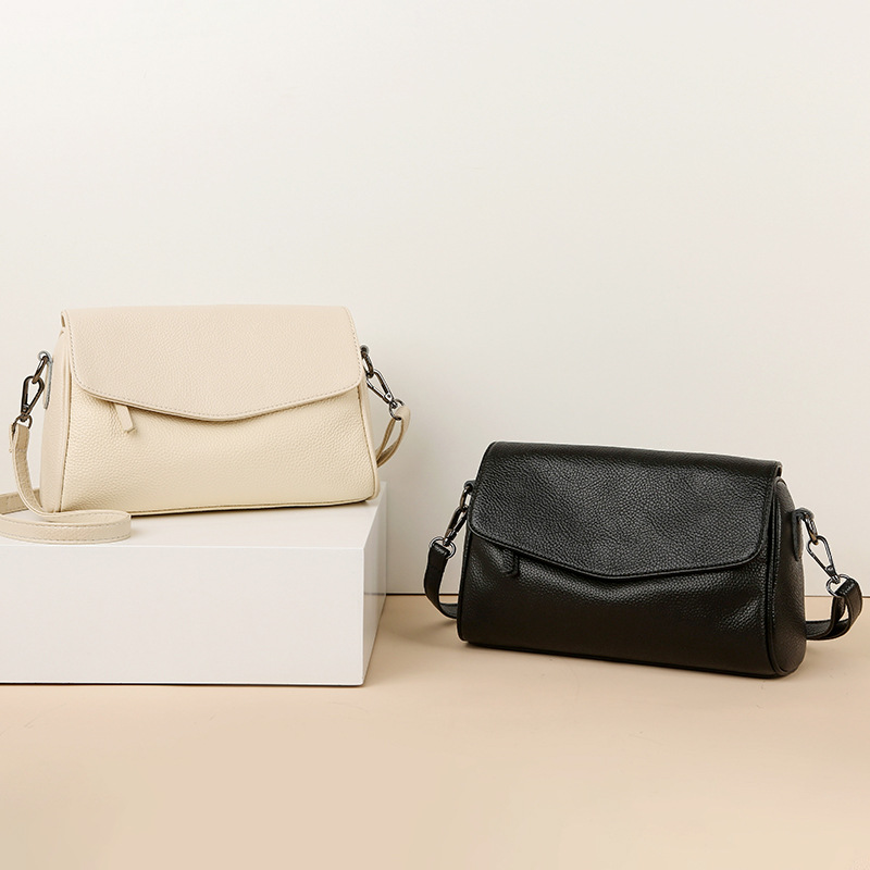 Top Grain Cowhide Small Square Bag For Women 2026 New Fashion Genuine Leather Mother's Bag Large Capacity Crossbody Shoulder Pillow Bag - Thumbnail 3