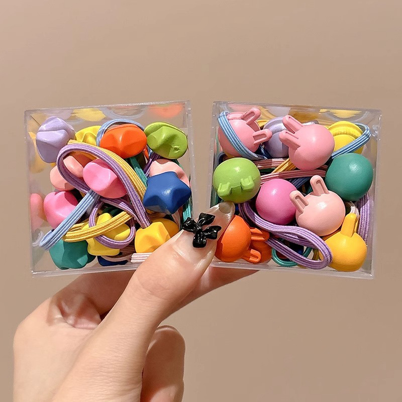 Anillo de cabello de color de caramelo para niños de alta elasticidad y durabilidad para atar el cabello de banda de goma para niñas cuerdas para el cabello no lastimas adornos para el cabello