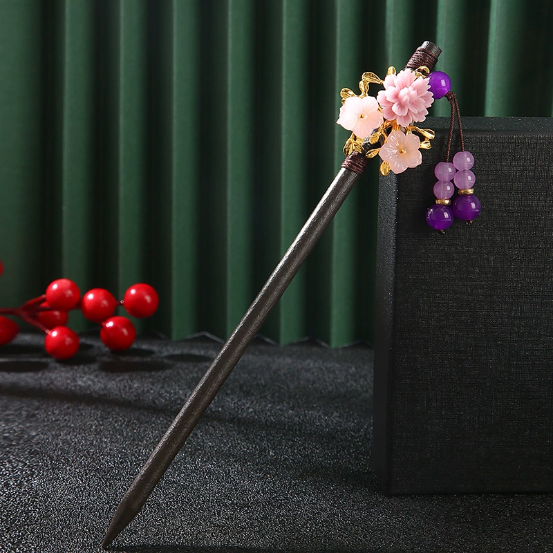 Китайская заколка с кисточками, аксессуар для волос ebony sandalwood, заколка для волос Hanfu