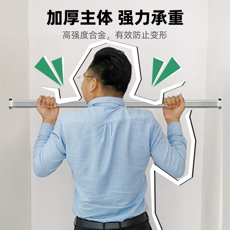 Engrosada armario percha Rod Holder ropa Polo armario interior plana transversal Barra de aleación de aluminio armario accesorios de hardware varilla ropa polo