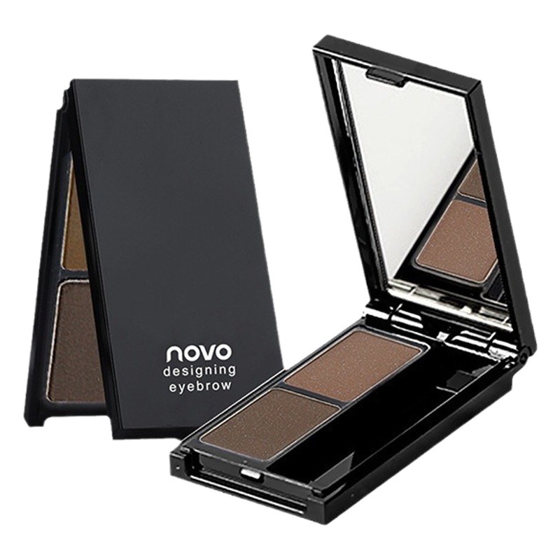 Maquillaje NOVO natural de dos colores Placa de polvo de cejas Placa de reparación tridimensional natural polvo de sombra de nariz impermeable a prueba de sudor de larga duración no floreciente