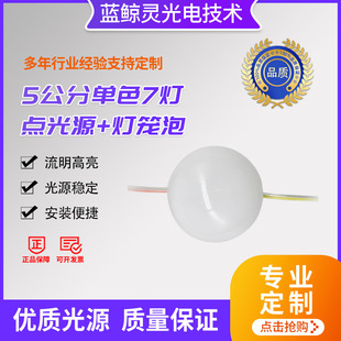 5cm monochrome 7 lights point light source + lantern bubble point light source external control outdoor waterproof pixel light decorative light