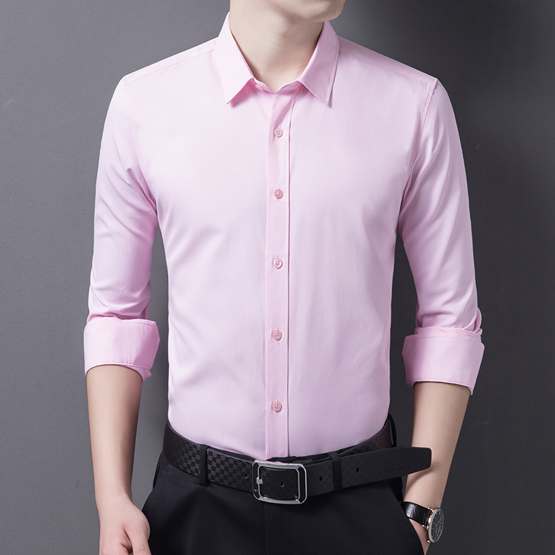 Camisa blanca manga larga slim fit negocios ropa formal verano ropa de trabajo primavera y otoño camisa negra traje de los hombres camisa de manga corta