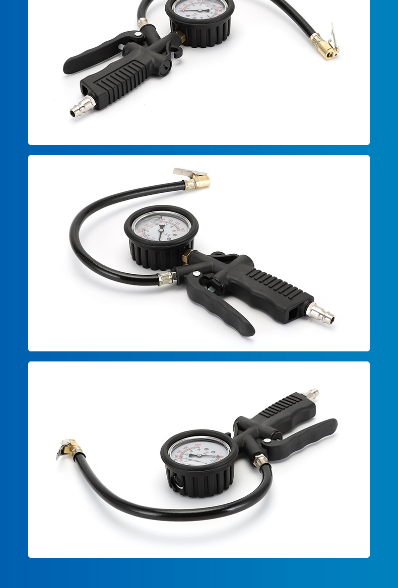 Oil gauge tire pressure gun hand-held tire pressure gauge barometer accuracy with inflatable car tire pressure monitor digital display tire