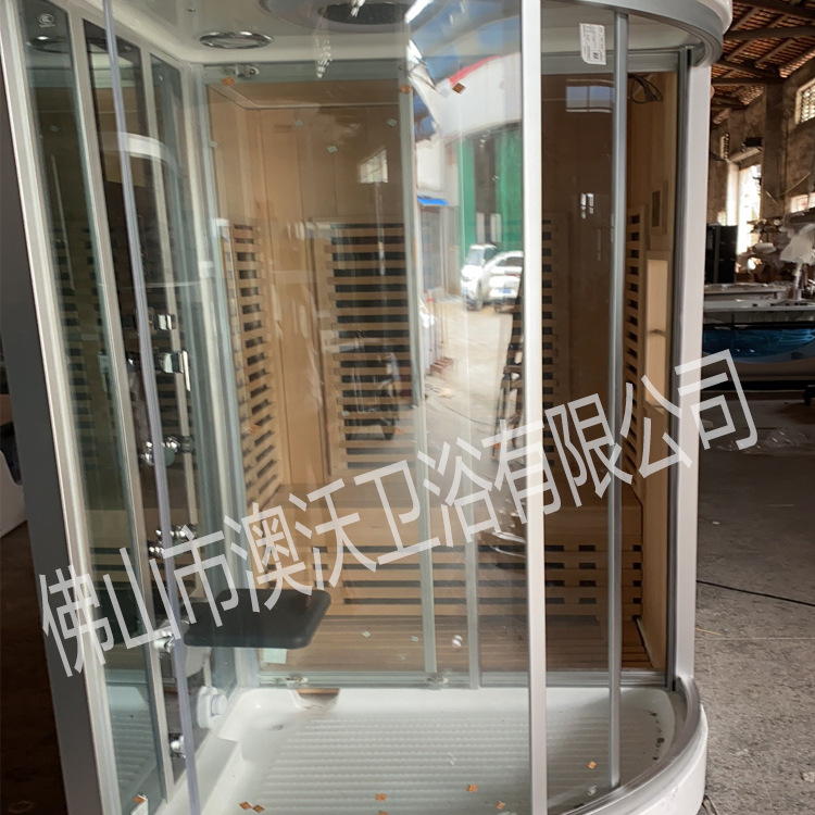 Los fabricantes suministran sauna de baño de vapor seco y húmedo ducha de arco integrado de doble uso sala de ducha sauna de vapor de sudor