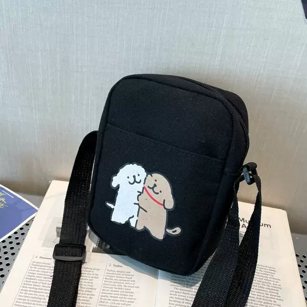 辛苦森系小挎包迷你轻便小包包高颜值百搭帆布便携手机包女斜挎包