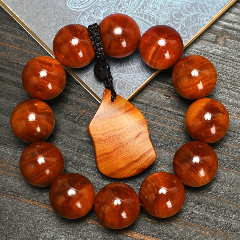 Taihang Yabai Yuhua Sugar Heart Material Handstring Aging Red Oil Transparent 2.0 Beads High Oil Dense Fragrance Rich Wholesale