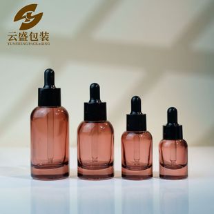 10Ml30Ml50Ml100Ml Transparent Round Shoulder Dropper Essential Oil Bottle Essential Oil Repackaging Glass Bottle Ready-Made Light Bottle