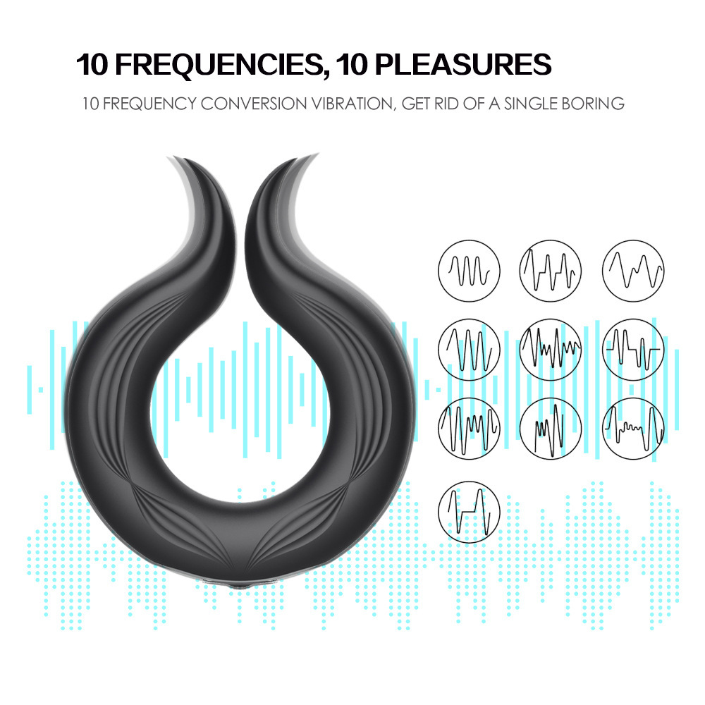 Rechargeable Vibrating Prostate Massager with Locking Ring, Silicone, Black — detail image 6