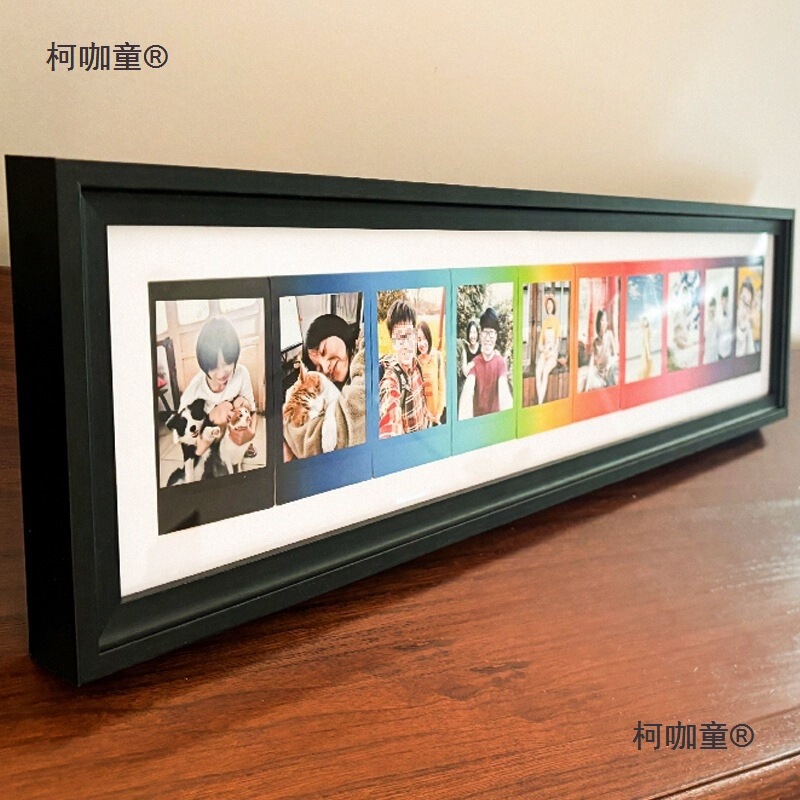 Rainbow Polaroid Photo Paper Photo Frame Gorgeous White Background 3inch Solid Wood Frame Wedding Ornaments Couple Photos Jimai Taibo