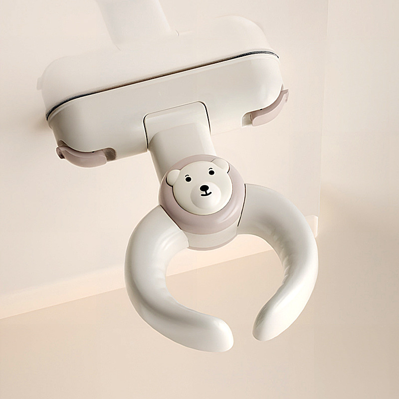Soporte de artefacto de baño para niños plegable montado en la pared Soporte de ducha para bebé sin perforación Clip de fijación de ventosa para bebé