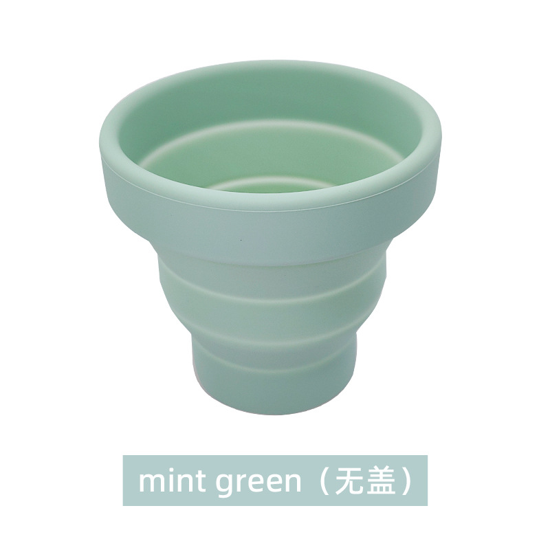 Taza de agua plegable de silicona para viajes al aire libre, taza retráctil portátil a prueba de caídas, taza de regalo de vacaciones publicitaria en stock