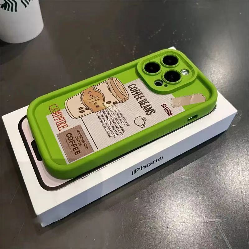 Nuevo café para iphone16 funda para teléfono móvil Apple 15promax/14 anti-caída 13pro/12 Europa y América 11x