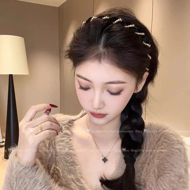 波浪发箍女2025新款洗脸专用高颅顶头箍带齿防滑压发发卡气质头饰|undefined
